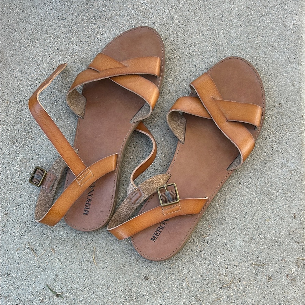 Merona Brown Leather Sandals